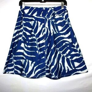 West Marine Navy Zebra Print Skater Skirt Small – Stretchy & Flowy